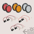 thumbnail image 2 of 2 Red + 2 Amber + 2 White 4" Round 24 LED Trailer Tail Light Kit [DOT Certified] [Grommets & Plugs Included] [IP67 Waterproof] Stop Brake Turn Reverse Back Up Trailer Lights For RV Truck Jeep, 2 of 9