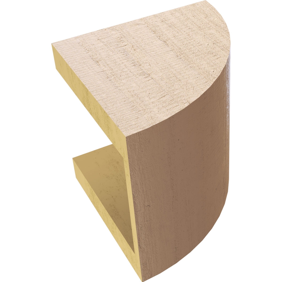 6"W x 6"D x 6"H Wide Durham Rough Cedar Woodgrain TimberThane Corbel, Primed Tan