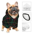 thumbnail image 4 of Bingfone Buffalo Plaid Dark Green Dog Clothes Hoodie, Pet Winter Coat,Puppy Sweatshirts For Small Dogs Boy Girl,Suitable For All Breeds-Xx-Large, 4 of 9