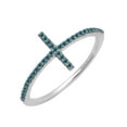 thumbnail image 2 of Sterling Silver With Genuine Blue Diamond Cross Ring, 2 of 3