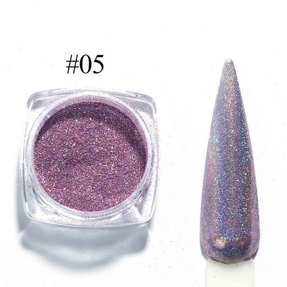 Xihbxyly Polvo de Espejo Óptico, Pigmento Brillante para Uñas, Fácil de Aplicar para Esmalte de Gel y Esmalte de Uñas, Versátil para Decoración de Uñas En Casa o Salón, Capacidad Aproximada de 2 G.