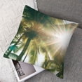 thumbnail image 7 of Acheng Palm Leaves with Lush Branches and Leaves Tropical Jungle Palm Leaves Short Plush Pillowcase Set of 2 White, 7 of 7