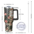 thumbnail image 2 of OBREWU Pioneer Flower Tumbler with Handle and Lid,Pioneer Flower 40oz Double Wall Vacuum Insulated Tumbler,Cups Gift for Women and Men, 2 of 7
