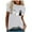 White, variant on LUOGENLI Female T-shirts for Womens Women Casual Crew Neck Blouse Short Sleeve Stitching Color Cat Scratch Printing Pattern T Shirt Holiday Top Tee T-shirts Womens White St. Patrick's Day Black L