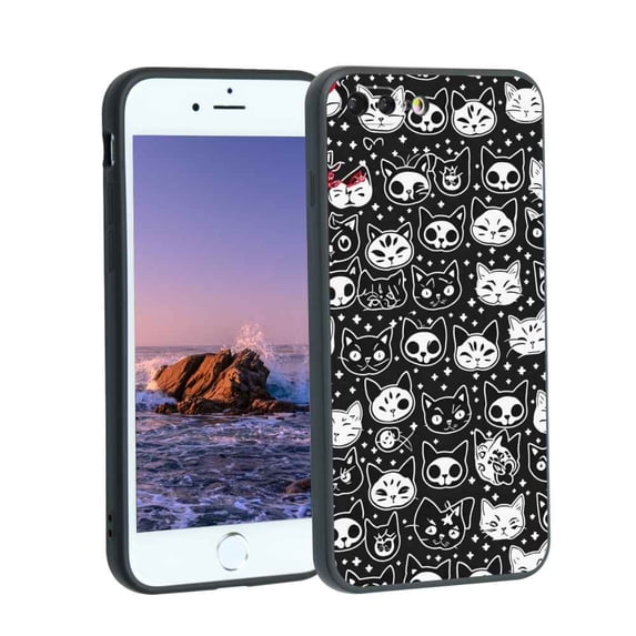 Mystic-cats-1 Phone Case, Degined for iPhone 7 Plus Case Men Women, Flexible Silicone Shockproof Case for iPhone 7 Plus