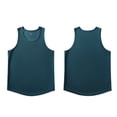 thumbnail image 3 of Men's Tank Tops Qiggri Men's Solid Color Casual Fitness Sport Permeability Round Neck Tank Top Mens Workout Tank Tops, 3 of 3