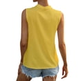 thumbnail image 3 of Xuanfei Women V Neck Lace Hollow Out Sleeveless Patchwork Shirt, 3 of 3