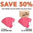 thumbnail image 4 of Arkwright Spray Mop Replacement Pads - (Pack of 12) Bulk Microfiber Flat Dry and Wet Refill Mop Pads Floor Cleaning, Compatible with Bona and Rubbermaid, Fits All Mop Heads, 18 in, Red, 4 of 4