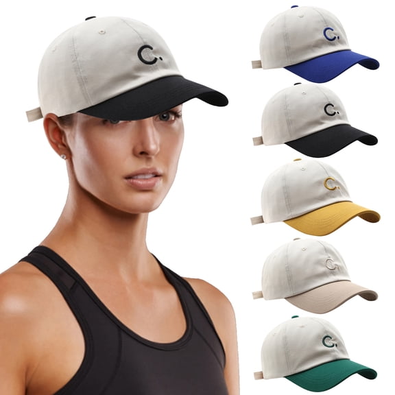 Only Moment A Baseball Cap Blank Trucker Hats Pu Adjustable Low Profile Unisex Ball Cap, Vintage Hat for Daily Use One Size