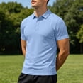 thumbnail image 5 of Qiyinn Men's Polo Shirts Short Sleeve Cotton Pique 3 Buttons Golf Shirts Classic Fit Casual Performance T-Shirt, 5 of 9