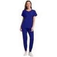 thumbnail image 4 of Nmnitkp Scrubs Set for Women Nurse Uniform Jogger Suit Stretch Top & Pants with Multi Pocket for Nurse Esthetician Workwear Blue,2XL, 4 of 4
