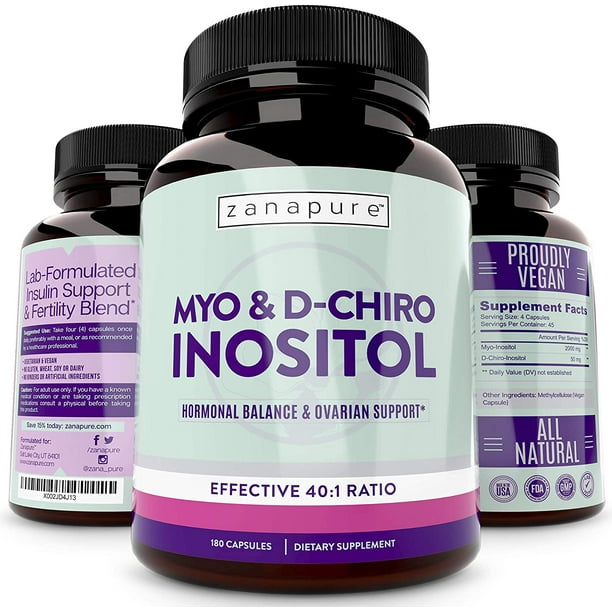 Premium MyoInositol & DChiro Inositol Blend, Most Beneficial 401 Ratio Hormonal Balance