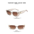 thumbnail image 4 of Gafas de sol cuadradas rectangulares, gafas retro de moda, protección UV 400, gafas para conducir para hombres y mujeres - Jelly Brown xq-sg1140, 4 of 4