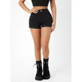 thumbnail image 4 of Short De Mezclilla Sexy Corto Casual Mujer Negro Doblez, 4 of 7