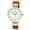 Brown, variant on MO1006 Women's Wera White Dial Brown Leather Strap Watch