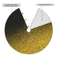 thumbnail image 4 of Kll 36" Christmas Tree Skirt Gold Glitter Gradient Xmas Tree Skirts Mat For New Year Xmas Holiday Party Indoor Outdoor Home Decoration, 4 of 9
