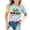 00-Yellow3#681, variant on Kiijoy T-Shirt for Girls Back To School Tie Dye Short Sleeve Tshirt Kids Top, Sizes 2-3