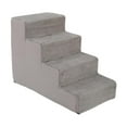 thumbnail image 2 of Milaget 4 Tiers Dog Ramps Steps High Density Sponge for Dogs Injured Older Dogs Sofa gray, 2 of 9
