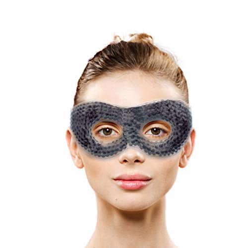 Gel Eye Mask with Eye Holes- Hot Compress Pack Eye Therapy | Cooling Eye Mask for Puffy Eyes, Dry Eyes, Headaches, Migraines, Dark Circles, Sinus - Reusable Eye Face Mask