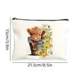 thumbnail image 3 of Shipiny Highlands Cow Storage Bag Travel Toiletry Bag with Anti-slip Chain, Portable Cosmetic Wash Bag for Holiday Gifts and Outdoor Camping Use, B, 3 of 7