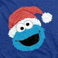 thumbnail image 2 of Sesame Street Scribble Christmas Cookie Monster Unisex Adult Heather T Shirt, Royal Heather, Medium, 2 of 3