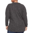 thumbnail image 2 of Rachel Roy Womens Side-Zip Knit Sweater, Purple, Plus Size, 1X, 2 of 2