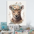 thumbnail image 2 of Designart Cute Baby Bear With Floral Crown III Canvas Wall Art, 2 of 5