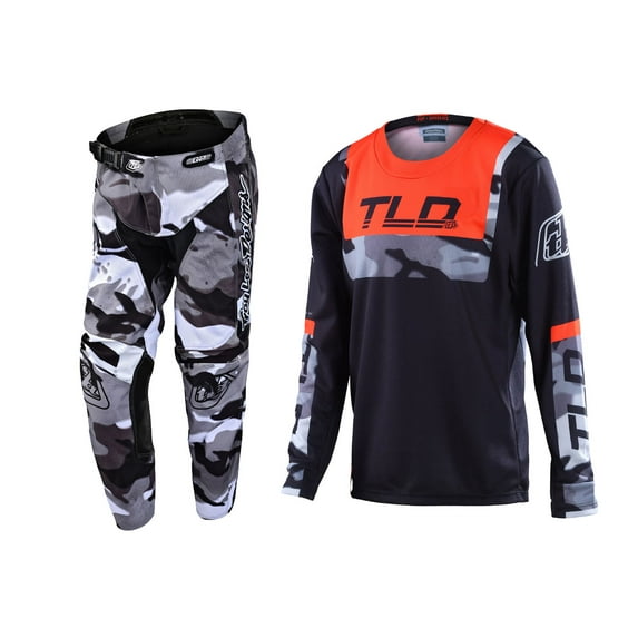 Troy Lee Designs 2022 Youth GP Jersey and Pant Combo Brazen Camo Black/Orange (Youth Medium / Pants 26)