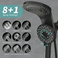 thumbnail image 3 of High Pressure Rain Shower Head with Handheld Spray, Magnetic Dual Shower Head with Handheld Combo, Magnetix Waterfall Showerhead with 8 Spray Modes and 71" Hose (Matte Black), 3 of 6