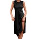 thumbnail image 1 of Vestido de corte sin mangas de color sólido con cuello redondo de verano sexy casual de moda para mujer Pompotops  ghjkhdj4824, 1 of 6