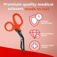 thumbnail image 2 of Ever Ready First Aid Autoclavable Titanium Bonded Bandage Shears 7 1/4" Bent - Orange - 1 Pack, 2 of 5