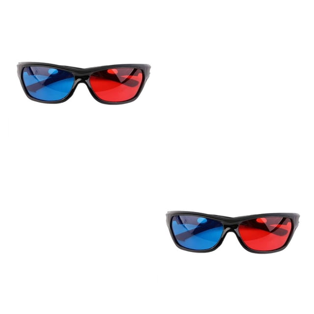 Sidaley 3D Glasses Simple Children Adults Television High Anaglyph Definition Fitting Accessories Eyeglasses Eyewear Eyeglass Movie PC 1 2piezas