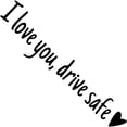 thumbnail image 4 of relayinert 12piece Drive Safe With Love Waterproof Vinyl Car Sticker For Rearview Mirror Safe Driving white, 4 of 6
