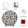 thumbnail image 4 of Daiia Cute Butterfly Printed Pattern Ceramic Plate Dinner Plates Bone China Decorative Plates with Display Stand Art Ceramic Ornaments for Wall Hanging Decoration-6in, 4 of 6