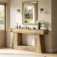 thumbnail image 3 of Fnova 63" Farmhouse Console Table, 2-Tier Rustic Entryway Table with Storage, Narrow Long Sofa Table for Living Room, Hallway, Foyer, 3 of 14