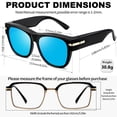 thumbnail image 5 of KANASTAL Fit over Glasses Sunglasses for Women Polarized Blue Mirrored Square Sunglasses over Glasses Men Oversized Trendy Square Shades for Driving, 5 of 7