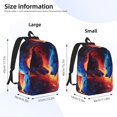 thumbnail image 3 of Yiaed Red And Blue Fire Wolf Print Backpack, Premium Laptop Backpack, Travel Backpack for Women, Lightweight Backpacks, Comfortable Back Pack-Medium, 3 of 5