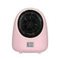 thumbnail image 5 of Hvmvliv Small Space Heater Mini Heater Home Small Sun Desktop Heater, 400W Hot Fan with Speed Heating, Low Noise & No Light, Compact for Personal Use Under Desk Pink, 5 of 5