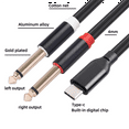 thumbnail image 5 of 2X USB C to Dual 6.35mm Audio Stereo Cable Type C to Dual 6.35mm Audio Cord for Smartphone Multimedia Speakers, 5 of 5
