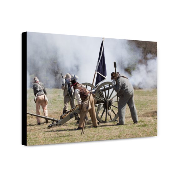 Canvas Print: Reenactment Of Civil War Siege Of April 1862, Bridgeport, Alabama