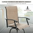thumbnail image 3 of Sophia & William 2Pcs Outdoor Bar Stools Patio Metal Swivel Bar Stools Padded Height Textilene Chairs, 3 of 7
