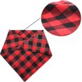thumbnail image 3 of Paquete de 2 pañuelos para perros, pañuelo clásico navideño a cuadros para mascotas, bufanda, baberos triangulares, conjunto de pañuelo,, 3 of 5