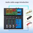 thumbnail image 4 of DJ Audio Mixer 4 Channel Sound Mixing Console with USB MP3 Jack 12V Power for Computer Recording and Live US Plug, 4 of 6