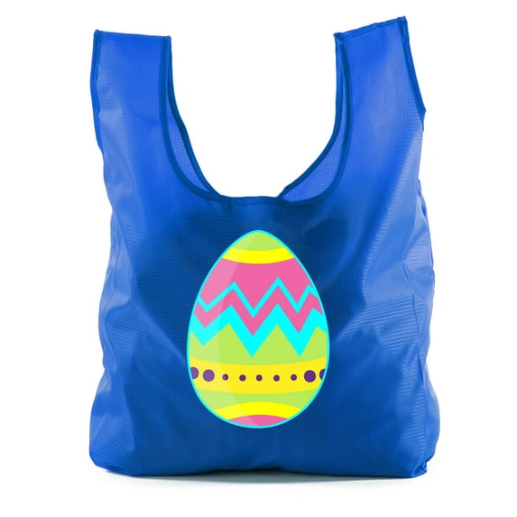 Easter Basket Bags, Bulk Reusable Grocery Bags, Easter Egg Hunt Tote Bags - Giant Egg