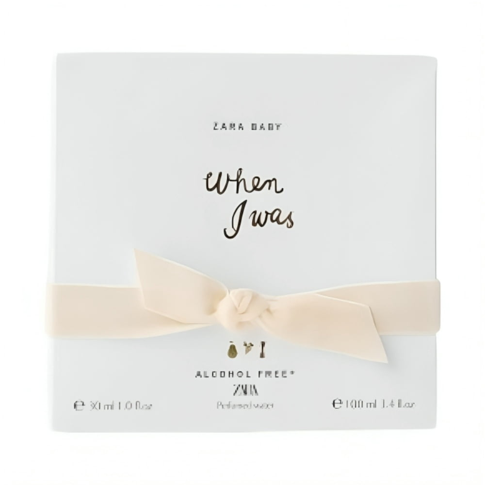 Zara Baby When I Was Alcohol-Free Perfumed Water Gentle for Babies with Aquatic Pear Powdery Florals & Silky Musks Eau de Toilette EDT 100ml + 30ml (3.4 fl. oz + 1.0 fl. oz)