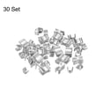 thumbnail image 3 of Unique Bargains Silver Tone Zipper Slider Retainers Sewing Fastener (30 Sets), 3 of 6