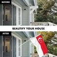 thumbnail image 3 of G128 Combo Pack: 6 Ft Tangle Free Aluminum Spinning Flagpole (White) & Singapore Singaporean Flag 3x5 Ft, LiteWeave Pro Series Printed 150D Polyester | Pole with Flag Included, 3 of 9