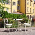 thumbnail image 6 of Luxury Commercial Living 3-Piece White Patio Square Table Bistro Set 33.5", 6 of 6