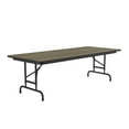 thumbnail image 4 of Correll Adjustable Height High Pressure Top Folding Table 30x96" RECTANGULAR, COLONIAL HICKORY BLACK, 4 of 8
