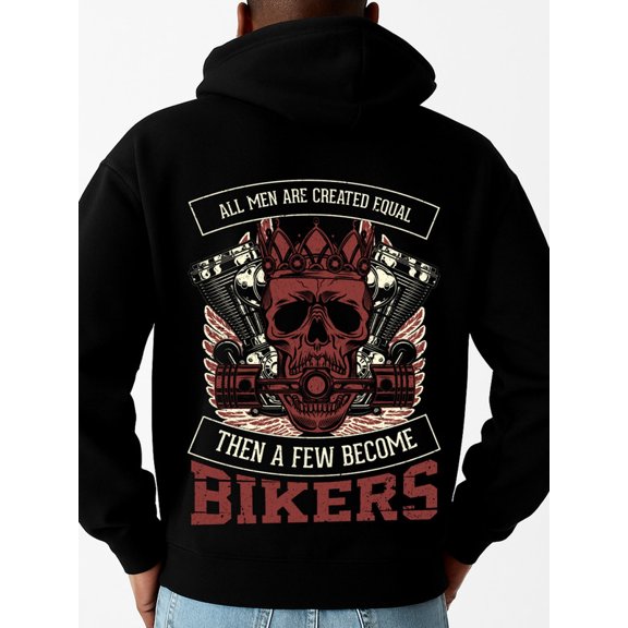 Biker Skull Hoodie graphic hoodies skeleton men's regular fit black Casual Outdoor Jogging & Fitness Training Pullover, Regular Fit, Hooded Design, Comfortable Pullover pullovers dames idk fire